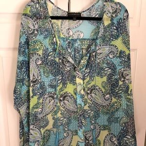 Lane Bryant Paisley blouse
